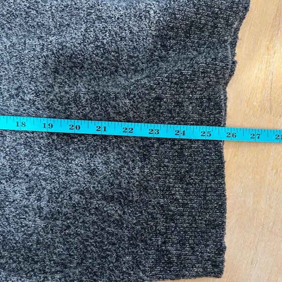 J Crew Sweater Mens Sz L Gray Marled Shawl Collar Lambs Wool Blend Pullover Knit - Picture 8 of 8